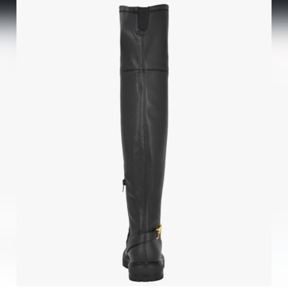 New w/Box Guess Jellio Vegan Leather 1/4 Zip Lug Sole Over The Knee Boots Size 7 - Picture 5 of 7